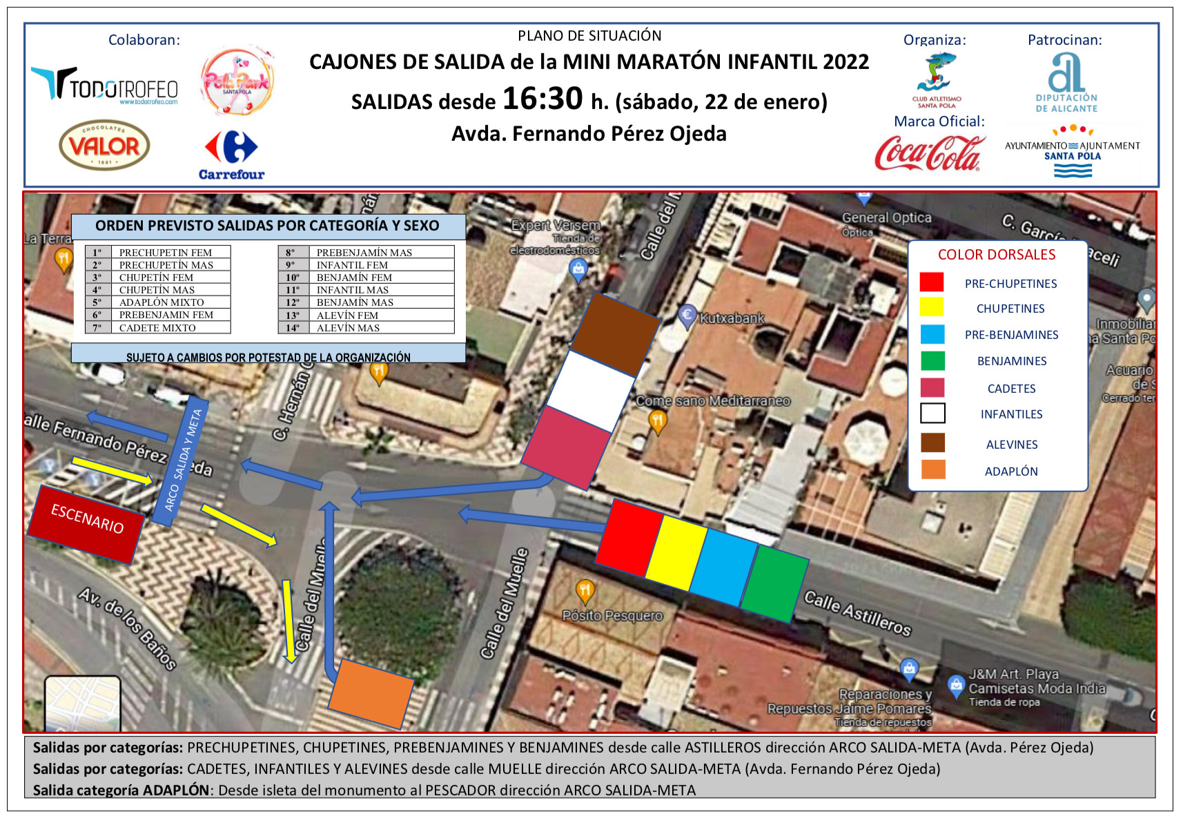 Cajones Salida  Mini Marató 2022 Mitja Marató Internacional Vila de Santa Pola