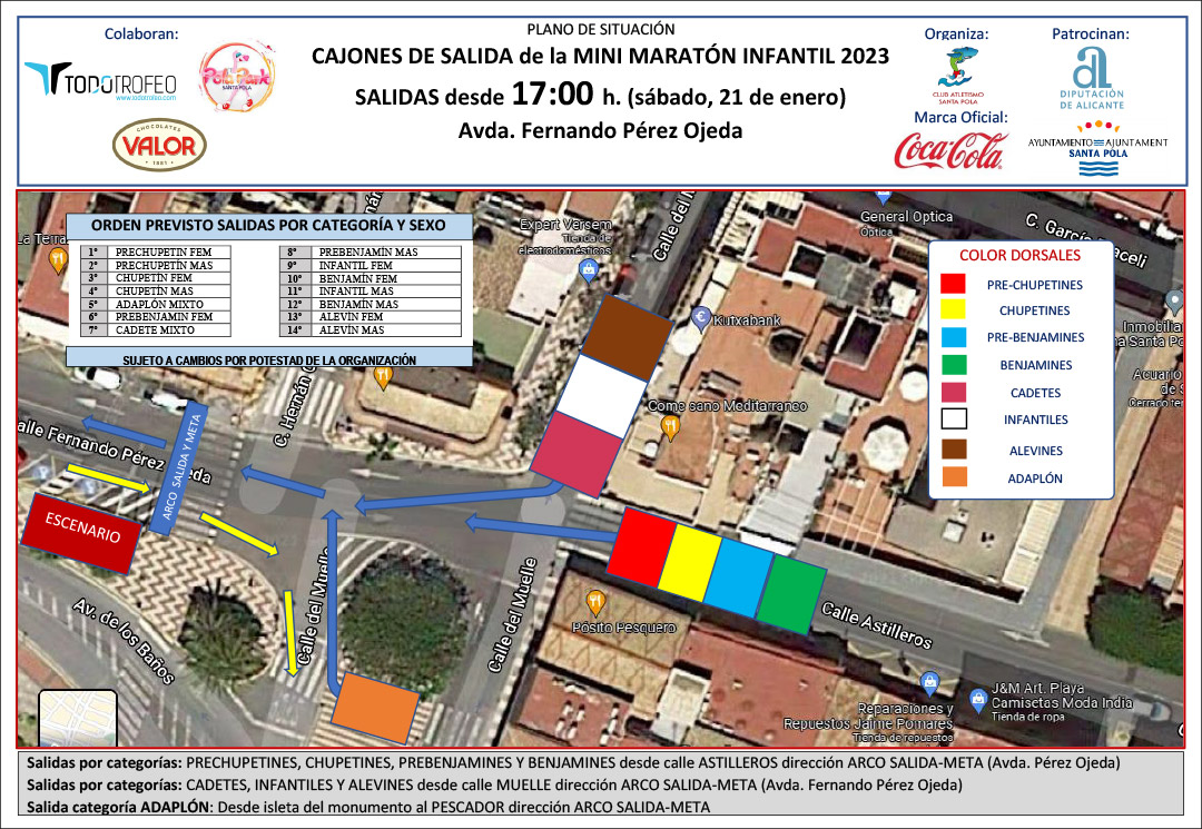 Cajones Salida Mini Marató 2023 Mitja Marató Internacional Vila de Santa Pola